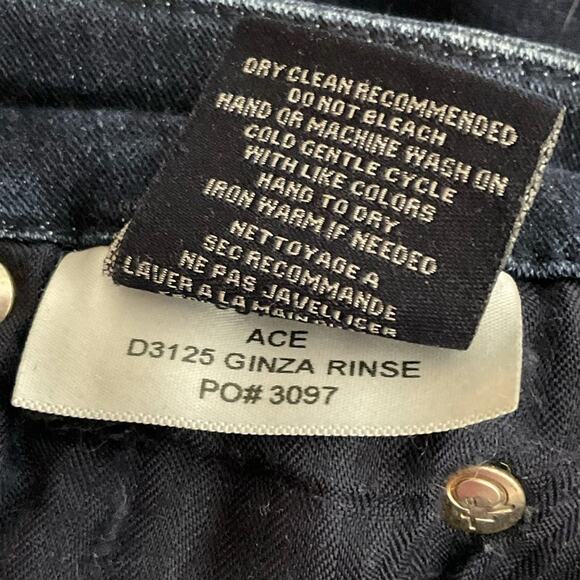 Fidelity Womens ACE Jean Mid Rise Skinny Dark Ginza Rinse Wash sz 25 x 32 - Picture 15 of 15